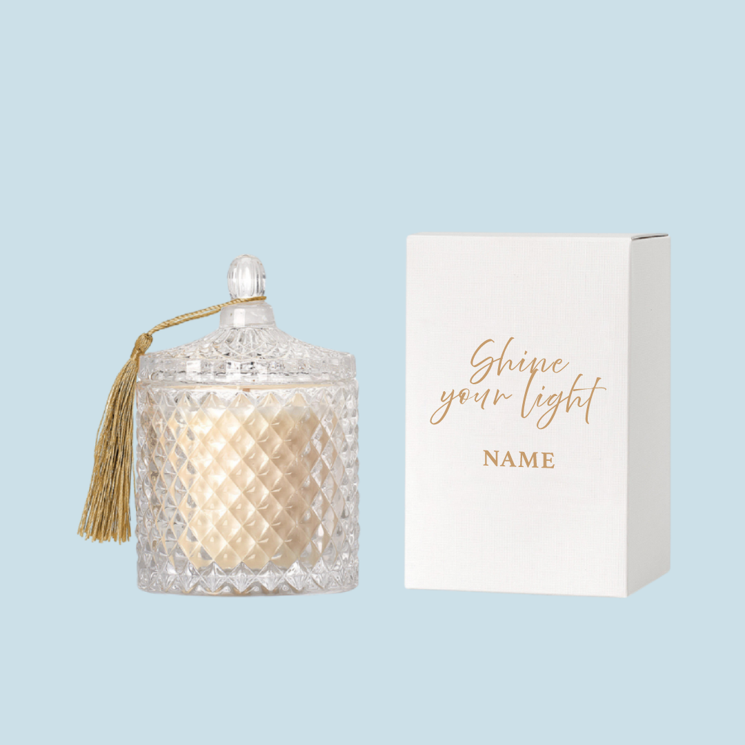 PRE-ORDER - Personalised Name - Luxe Glass Candle